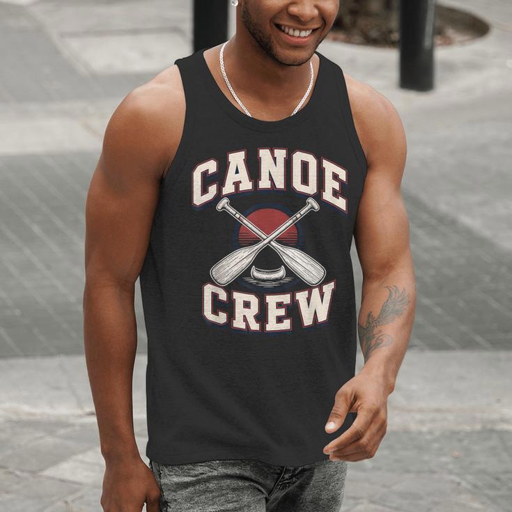 Canoe Crew Paddling Team Retro Graphic Men Tank Top