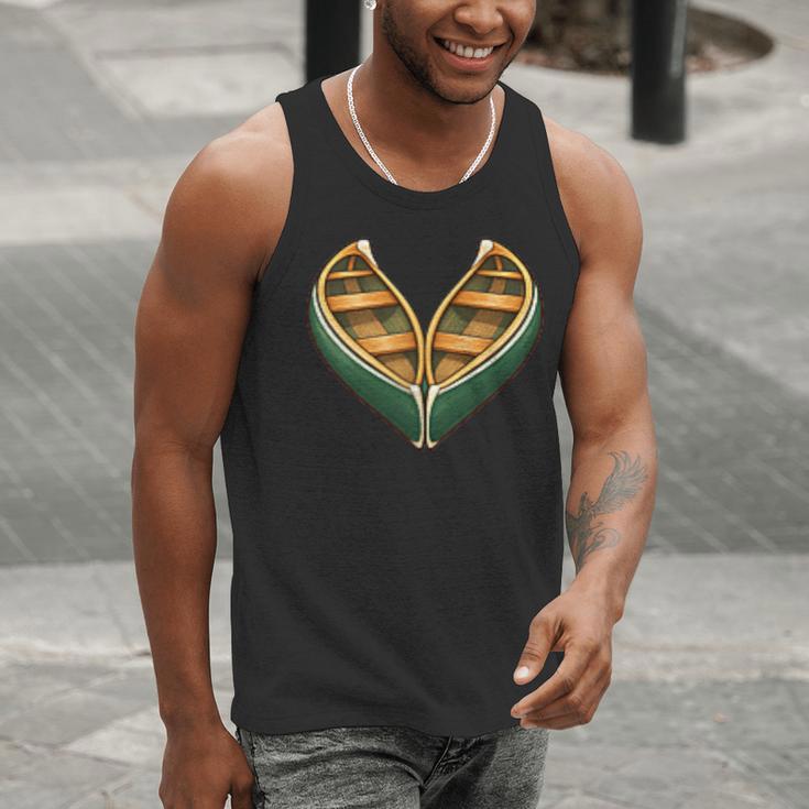 Canoe Heart Cute Minimalist Paddling Adventure Men Tank Top