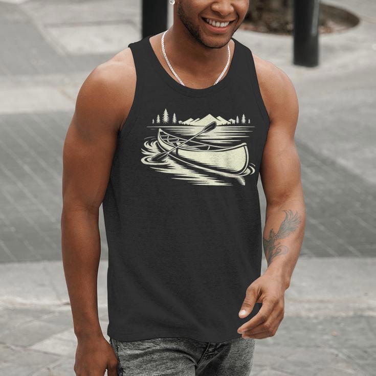 Canoe Tripper Loading Portage Pack First Light Men Tank Top Canoe Tripper Loading Portage Pack First Light Men Tank Top
