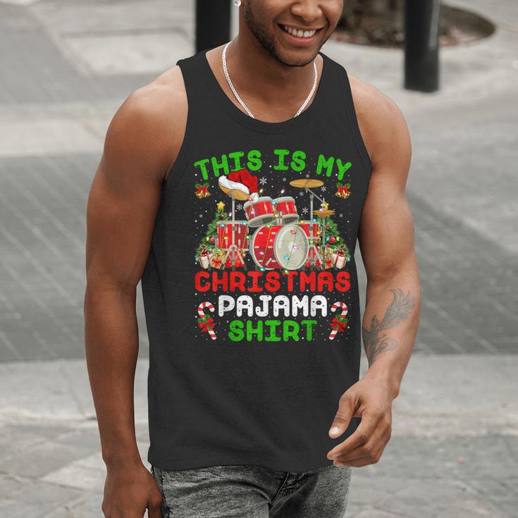 This Is My Christmas Pajama Shirt Drum Kit Christmas Men Tank Top