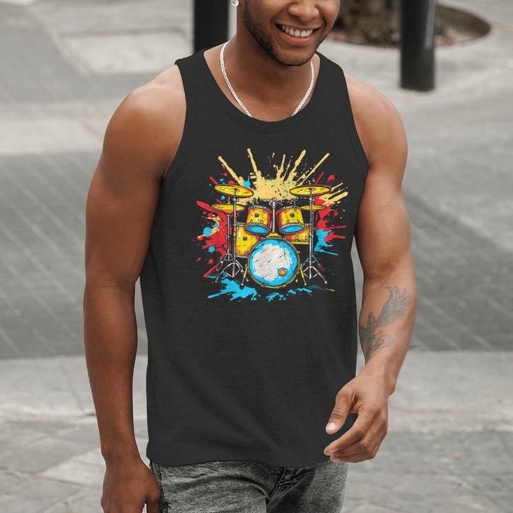 Drum Kit Steamwave Music Band Men Tank Top Drum Kit Steamwave Music Band Men Tank Top