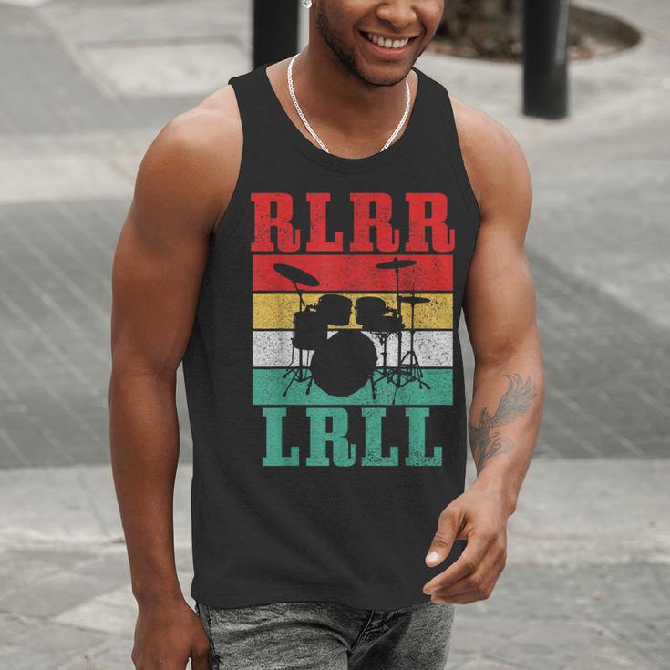 Drummer RLRR LRLL Vintage Drum Kit Men Tank Top Drummer RLRR LRLL Vintage Drum Kit Men Tank Top