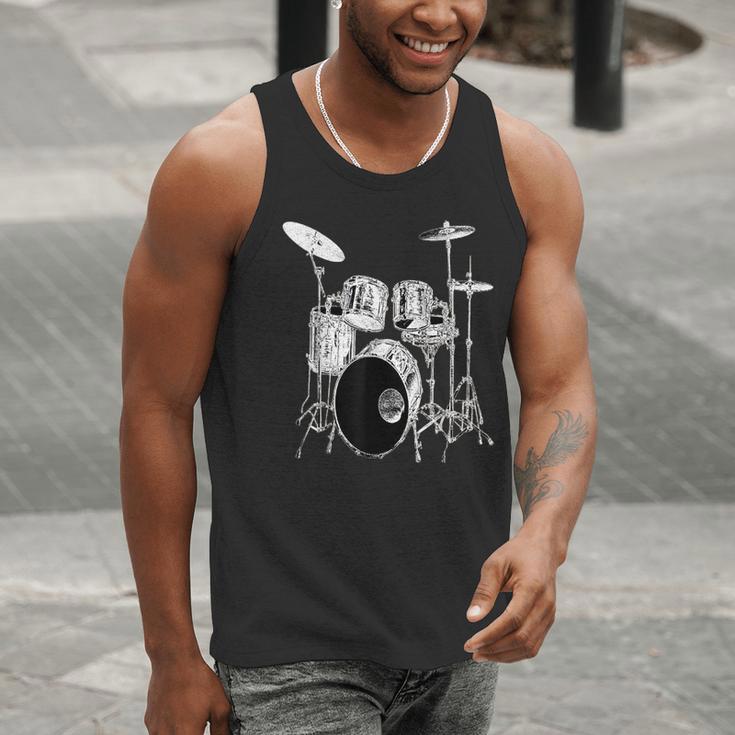 Drums Drum Kit Music Men Tank Top Drums Drum Kit Music Men Tank Top