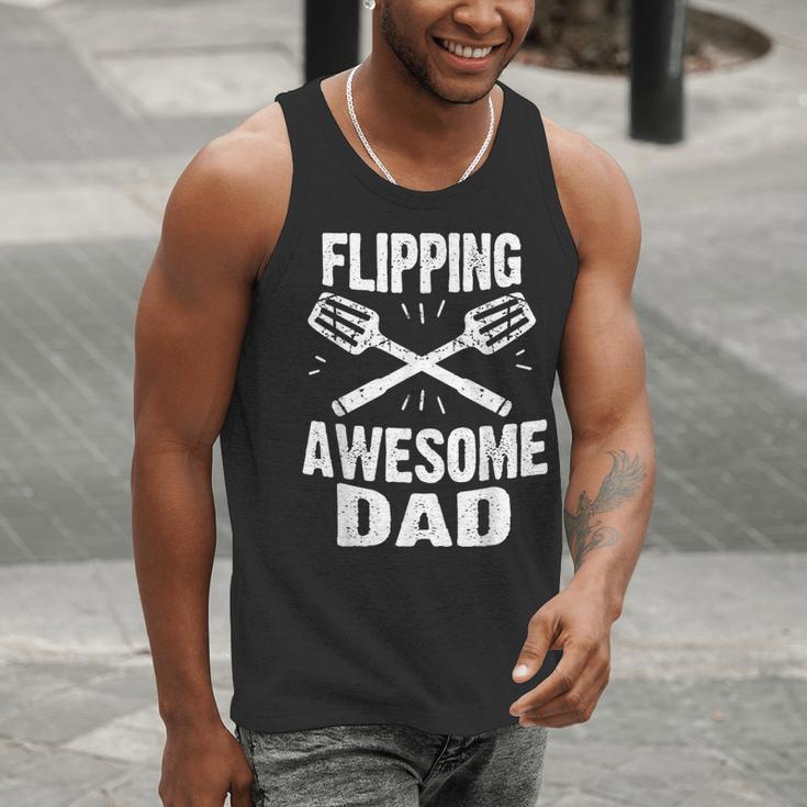 Flipping Awesome BBQ Dad Shirt Grilling Father's Day Men Tank Top