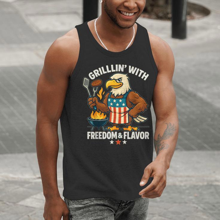 Grillin’ Eagle BBQ Dad 4th Of July Father’s Day Men Tank Top
