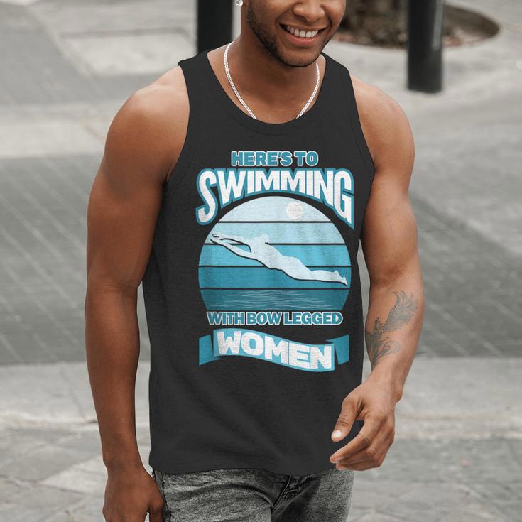 Here's To Swimming With Bow Legged Women Vintage Style Men Tank Top