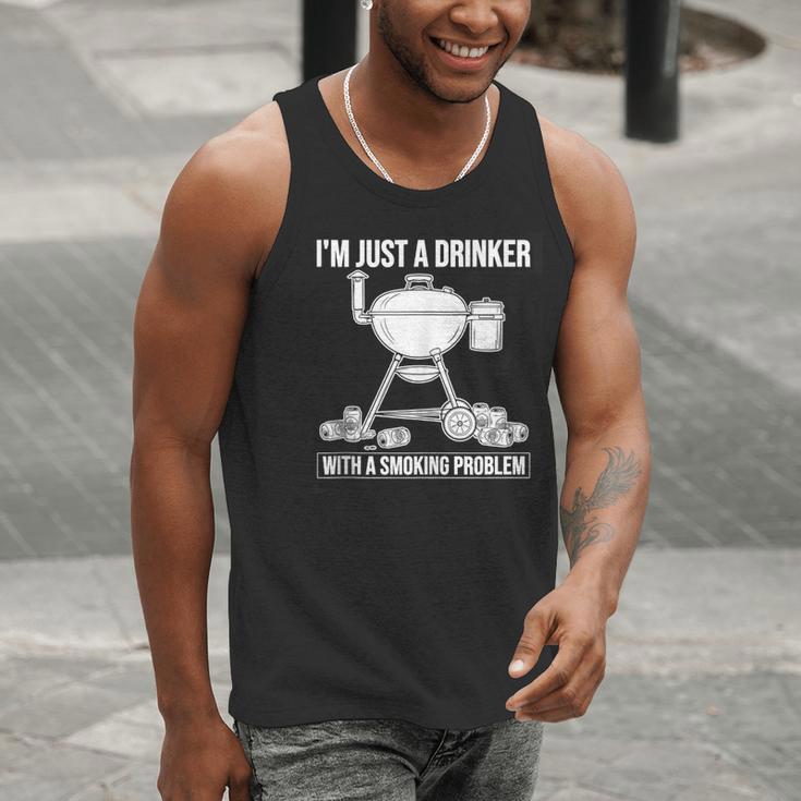 I'm Just A Drinker With A Smoking Problem BBQ Dads Grilling Men Tank Top