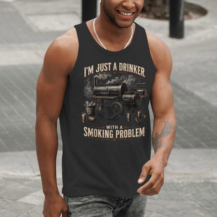 I'm Just A Drinker With A Smoking Problem Grilling BBQ Dads Men Tank Top