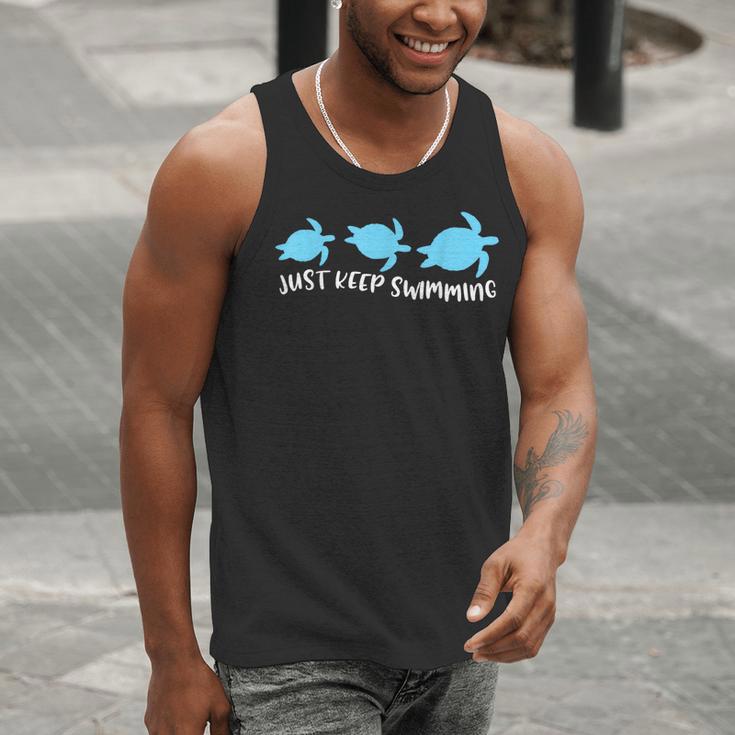 Just Keep Swimming Sea Turtle Swimmer Swim Team Coach Men Tank Top Just Keep Swimming Sea Turtle Swimmer Swim Team Coach Men Tank Top