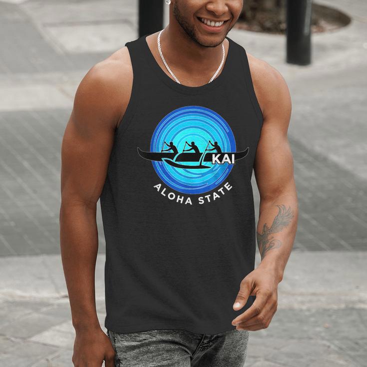 Kai Outrigger Canoe Hawaii Aloha State Paddling Retro Men Tank Top