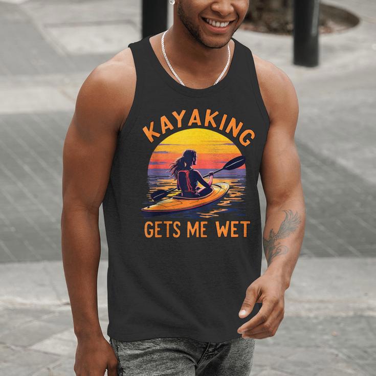 Kayaking Gets Me Wet Kayak Paddling Canoe Adult Joke Sleeveless Men Tank Top Kayaking Gets Me Wet Kayak Paddling Canoe Adult Joke Sleeveless Men Tank Top
