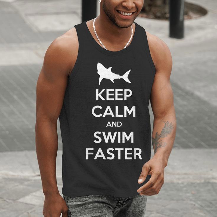 Keep Calm And Swim Faster Swimming T-Shirt Men Tank Top Keep Calm And Swim Faster Swimming T-Shirt Men Tank Top