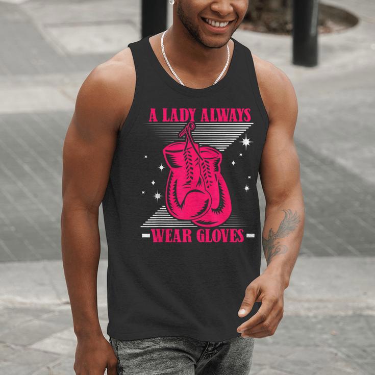 A Lady Always Wear Gloves Kickboxer Fan Muay Thai Boxing Men Tank Top A Lady Always Wear Gloves Kickboxer Fan Muay Thai Boxing Men Tank Top