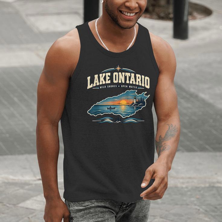 Lakes Lake Ontario Fishing Canoe Lighthouse Outdoor Men Tank Top Lakes Lake Ontario Fishing Canoe Lighthouse Outdoor Men Tank Top