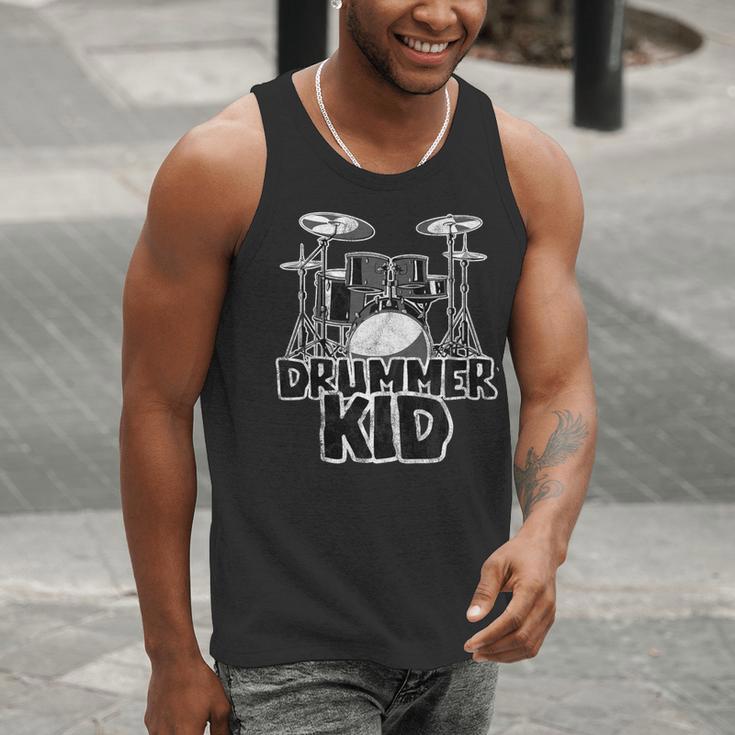 Little Drummer Awesome Drum Kit For Young Musicians Men Tank Top