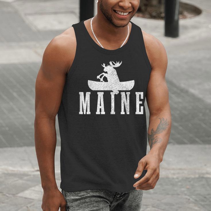 Maine Canoe Kayak Moose USA America Souvenir Men Tank Top Maine Canoe Kayak Moose USA America Souvenir Men Tank Top