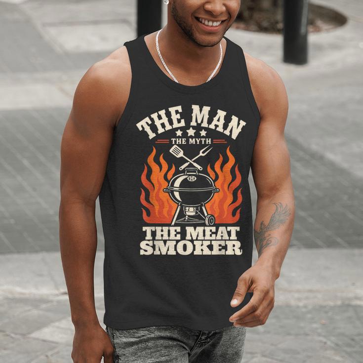 Man Myth Meat Smoker Legend BBQ Dad Men Tank Top