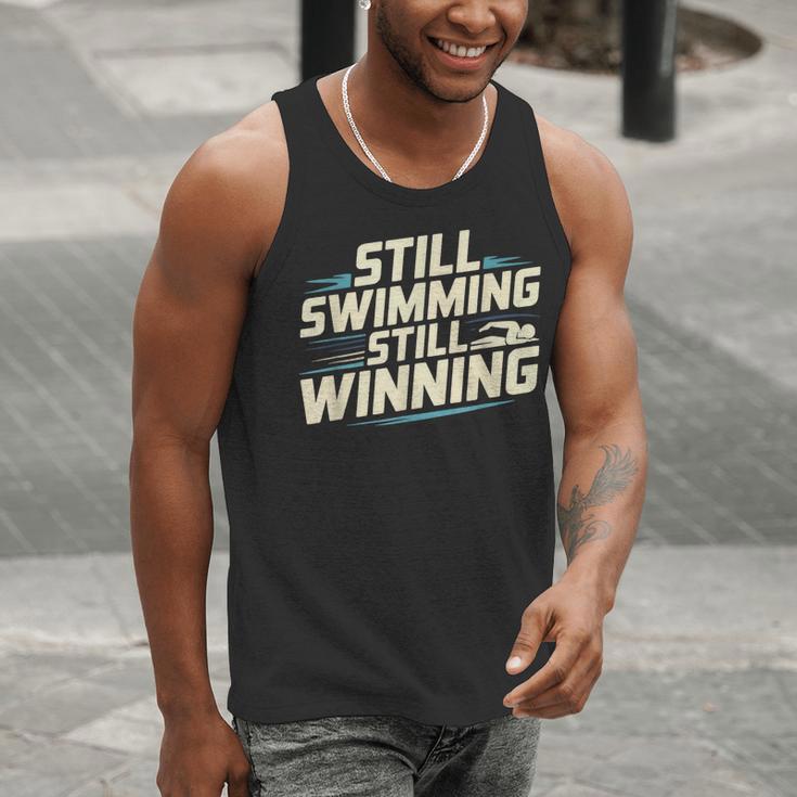 Masters Swimmer Still Swimming Competing Winning Adult Men Tank Top Masters Swimmer Still Swimming Competing Winning Adult Men Tank Top