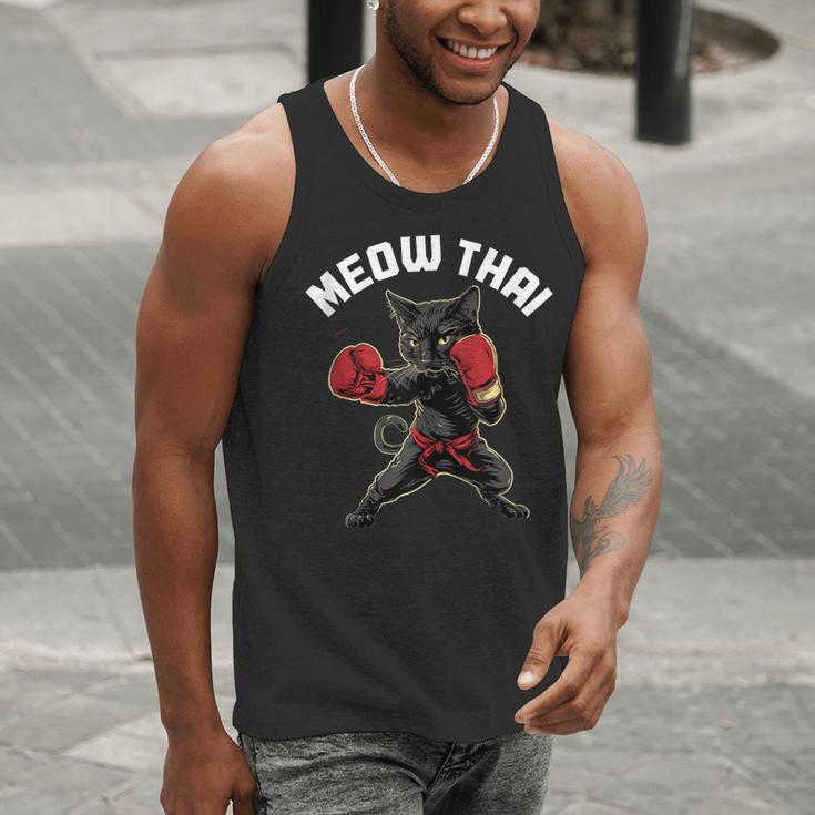Meow Thai Muay Thai Boxing Cat Martial Arts MMA Boxer Men Tank Top