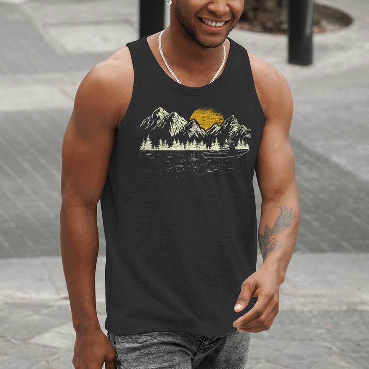 Mountain Kayaking Nature Water Sports Kayaker Canoeing Kayak Men Tank Top
