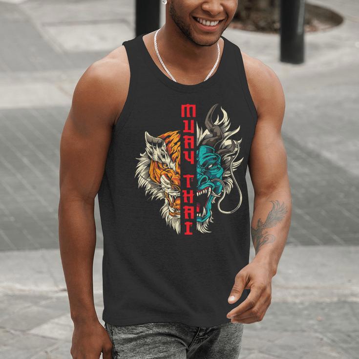 Muay Thai Thai Boxing Dragon Tiger Men Tank Top Muay Thai Thai Boxing Dragon Tiger Men Tank Top