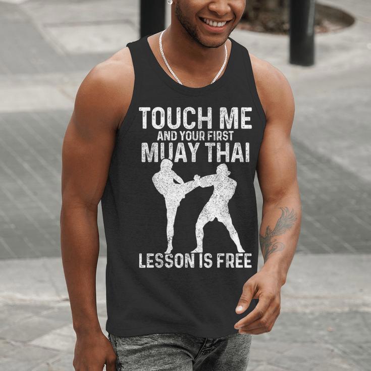 Muay Thai Boxing Kickboxing Your First Lesson Is Free Men Tank Top