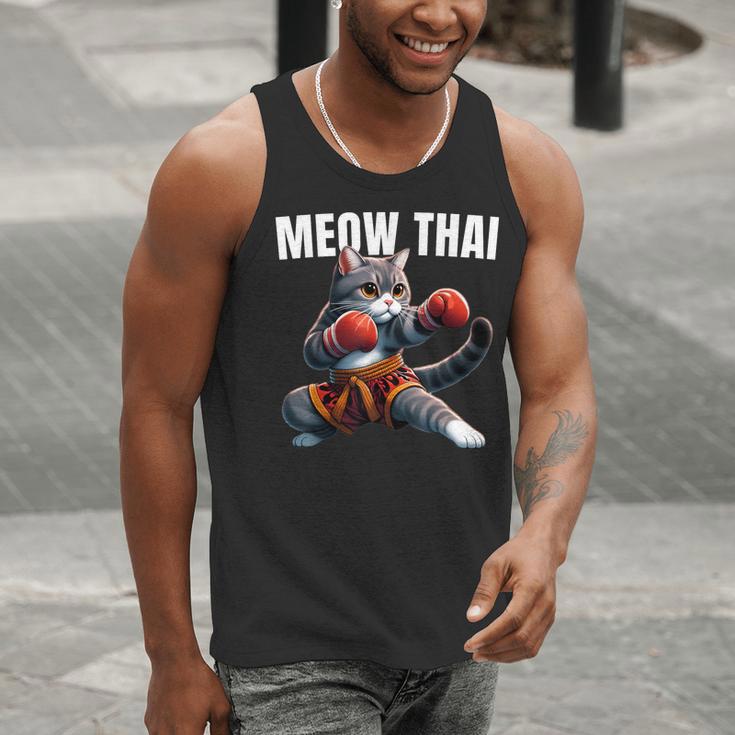 Muay Thai Cat Meow Thai Boxing Martial Art Kids Men Tank Top Muay Thai Cat Meow Thai Boxing Martial Art Kids Men Tank Top
