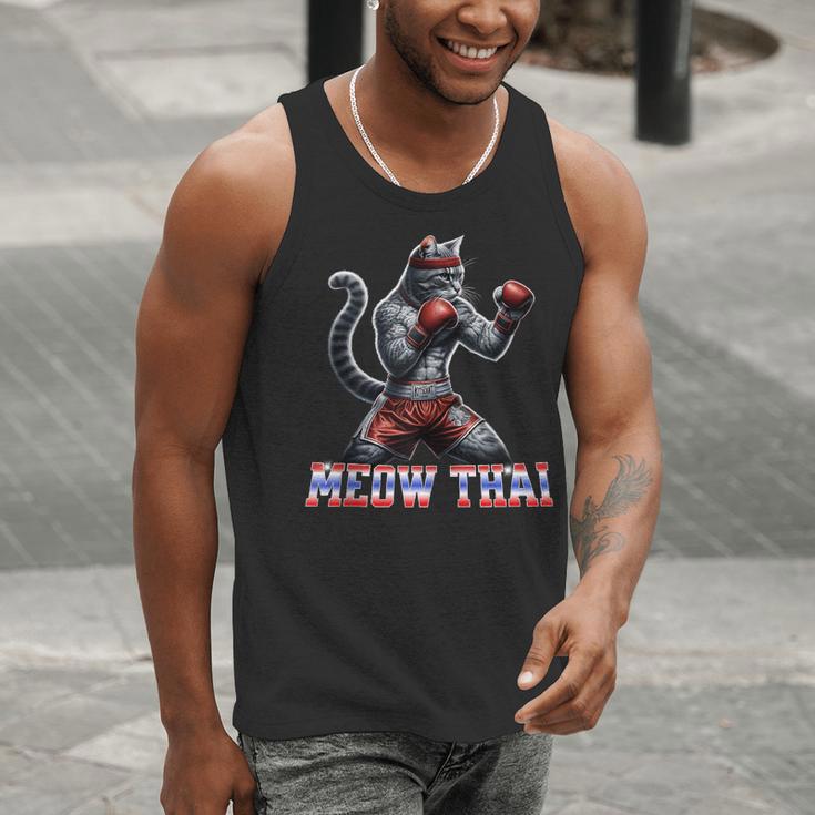 Muay Thai Cat Meow Thai Boxing Men Tank Top