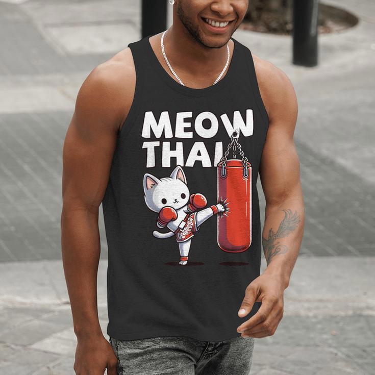 Muay Thai Cat Meow Thai Thai Boxing For Youth Muay Thai Men Tank Top Muay Thai Cat Meow Thai Thai Boxing For Youth Muay Thai Men Tank Top