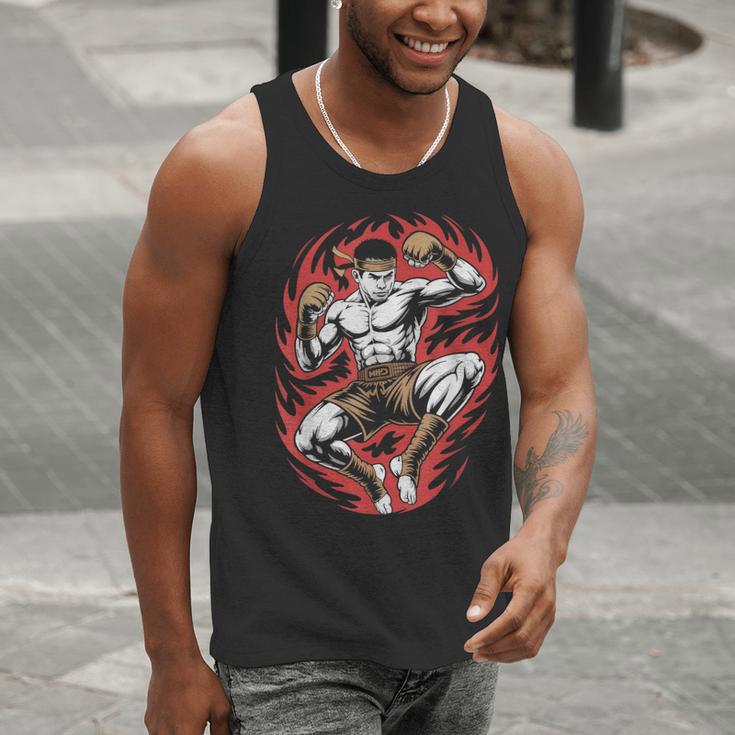 Muay Thai Elbow Strike Silhouette Minimal Clean Sport Men Tank Top Muay Thai Elbow Strike Silhouette Minimal Clean Sport Men Tank Top