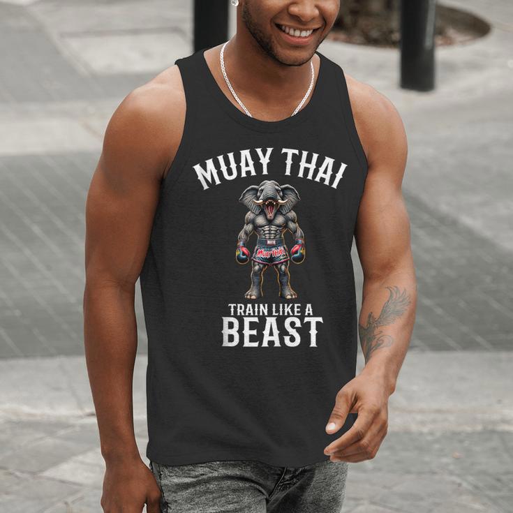 Muay Thai Elephant Kickboxing And Elephant Thai Men Tank Top