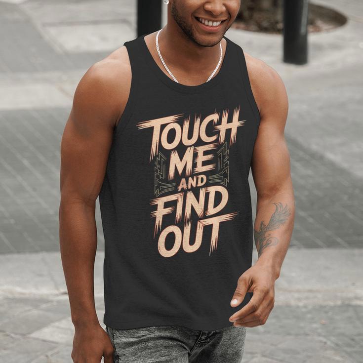 Muay Thai Fighter Touch Find Out Humor Warning Men Tank Top