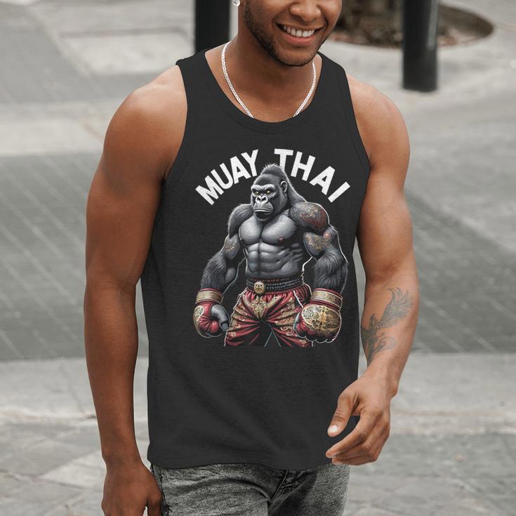 Muay Thai Gorilla Strength Power Fighter Men Tank Top Muay Thai Gorilla Strength Power Fighter Men Tank Top