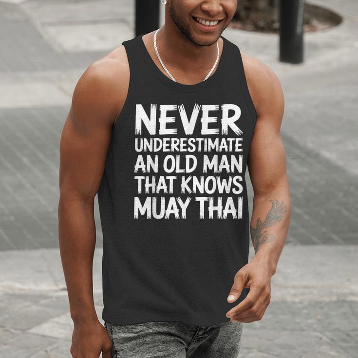 Muay Thai For Grandpa Men Mixed Martial Arts Men Tank Top