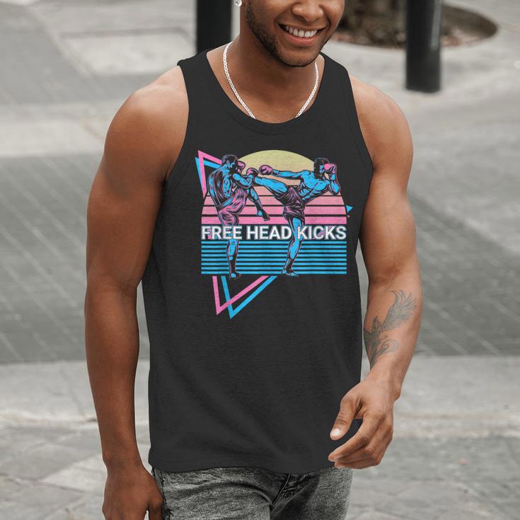 Muay Thai Kickboxing Retro Free Head Kicks Men Tank Top Muay Thai Kickboxing Retro Free Head Kicks Men Tank Top