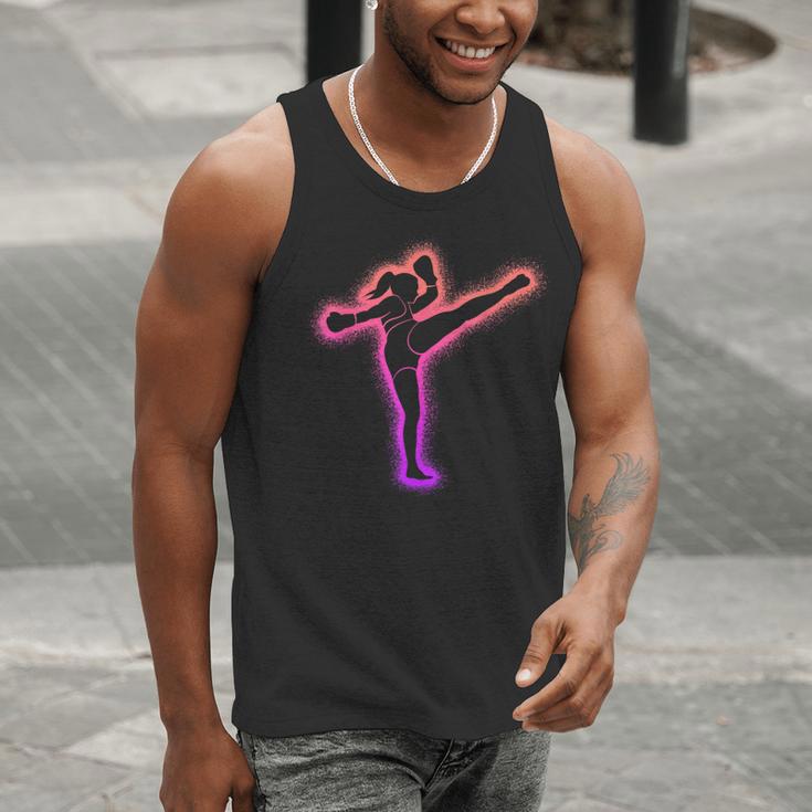 Muay Thai Martial Arts Kickboxer Women Girls Kickboxing Men Tank Top
