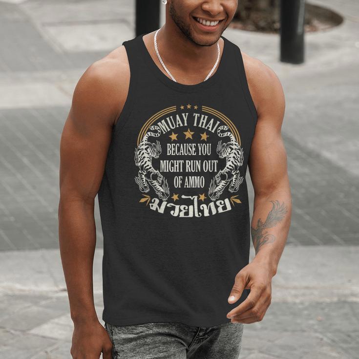 Muay Thai Because You Run Might Out Of Ammo Thai Boxing Men Tank Top Muay Thai Because You Run Might Out Of Ammo Thai Boxing Men Tank Top