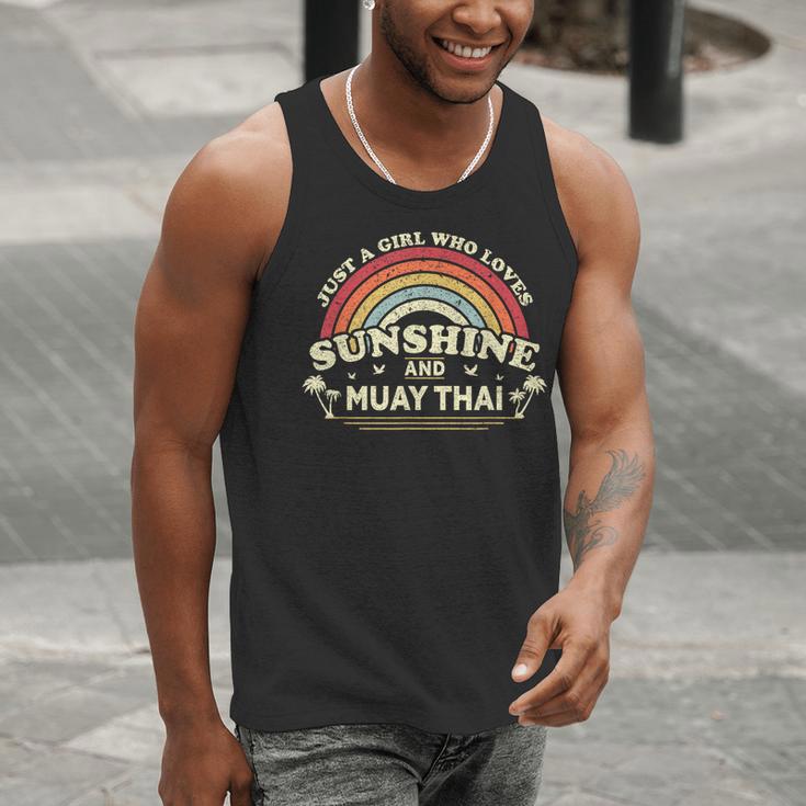Muay Thai Shirt A Girl Who Loves Sunshine And Muay Thai Men Tank Top
