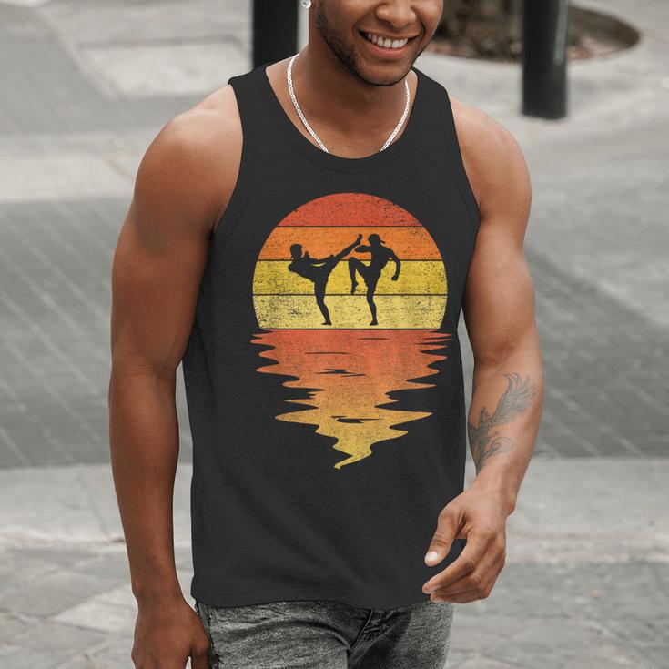 Muay Thai Shirt Retro Sunset 70s Vintage Muay Thai Men Tank Top