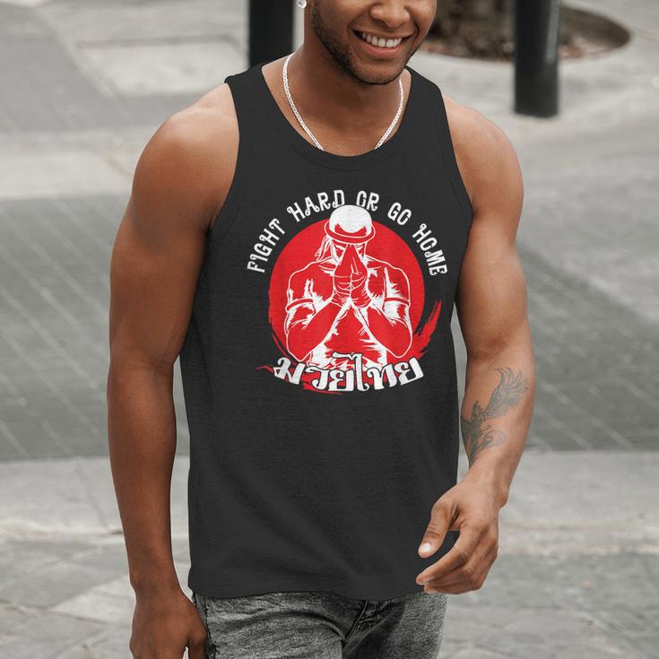 Muay Thai Sport Fight Hard Or Go Home Fighter Muay Thai Men Tank Top
