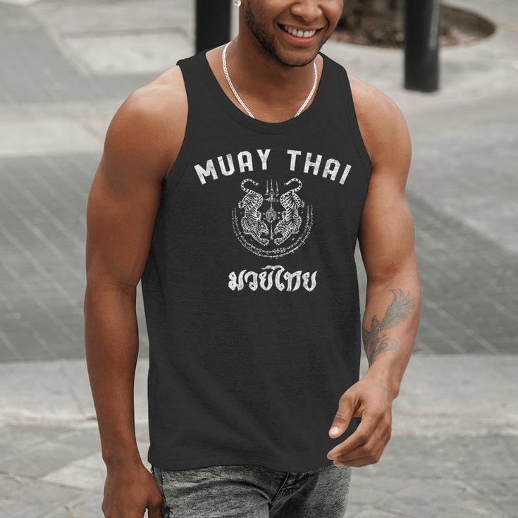 Muay Thai Twin Tiger Kickboxing MMA T-Shirt Men Tank Top