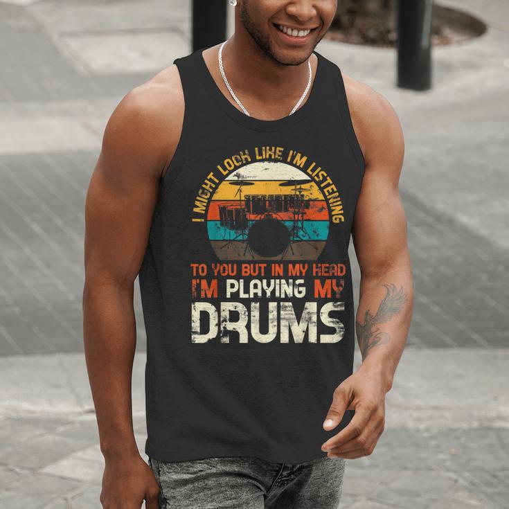 Musician Drummer Music Lover Drum Kit Men Tank Top
