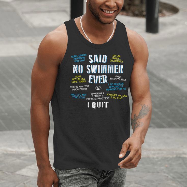 Said No Swimmer Ever Competitive Swimming Quotes Men Tank Top Said No Swimmer Ever Competitive Swimming Quotes Men Tank Top