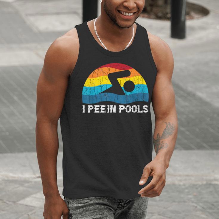 I Pee In Pools Swimmer Swimming Coach Player Graphic Men Tank Top I Pee In Pools Swimmer Swimming Coach Player Graphic Men Tank Top