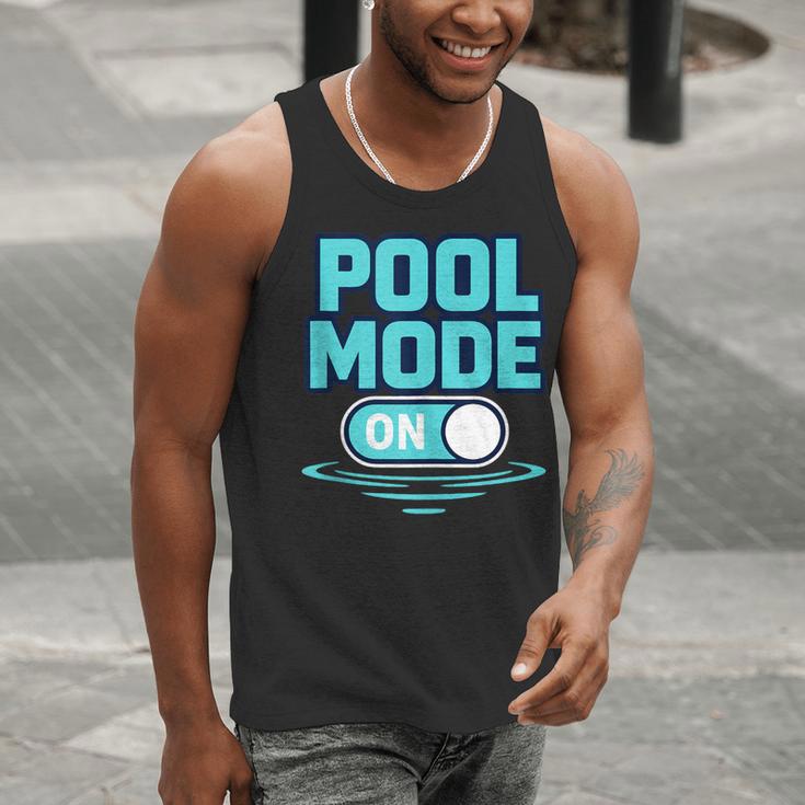 Pool Mode On Summer Swimming Vacation Men Tank Top Pool Mode On Summer Swimming Vacation Men Tank Top
