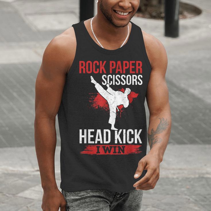 Rock Paper Scissors Head Kick I Win Muay Thai Men Tank Top Rock Paper Scissors Head Kick I Win Muay Thai Men Tank Top