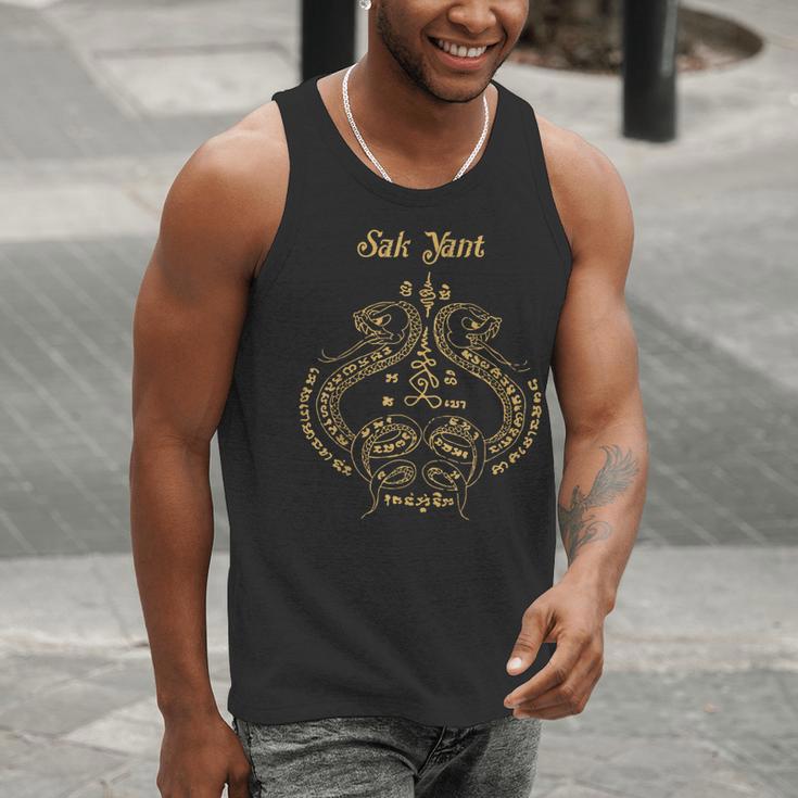 Sak Yant Sak Yant Tattoo Sak Yant Muay Thai Sak Yant T-Shirt Men Tank Top