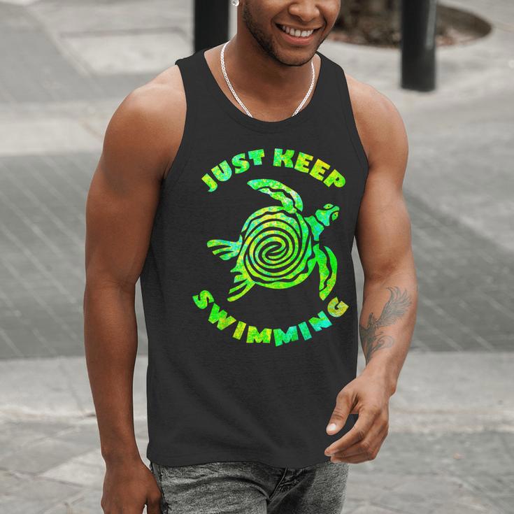 Sea Turtle Just Keep Swimming Ocean Beach Vacation Men Tank Top Sea Turtle Just Keep Swimming Ocean Beach Vacation Men Tank Top