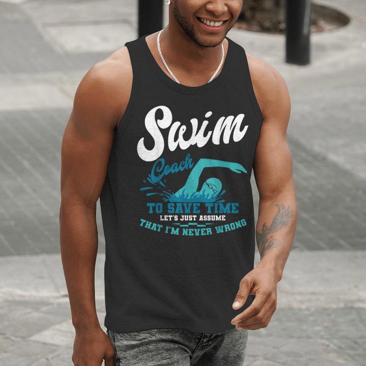 Swim Coach Swimming Lesson Sport Professional Instructor Men Tank Top