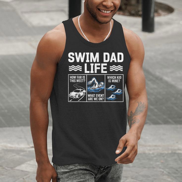 Swim Dad Life Swimmer Father's Day Swimming Daddy Men Tank Top